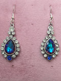 Iridescent Teardrop Glass Earrings