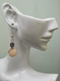 Dyed Shell & Smoky Accent Drop Earrings