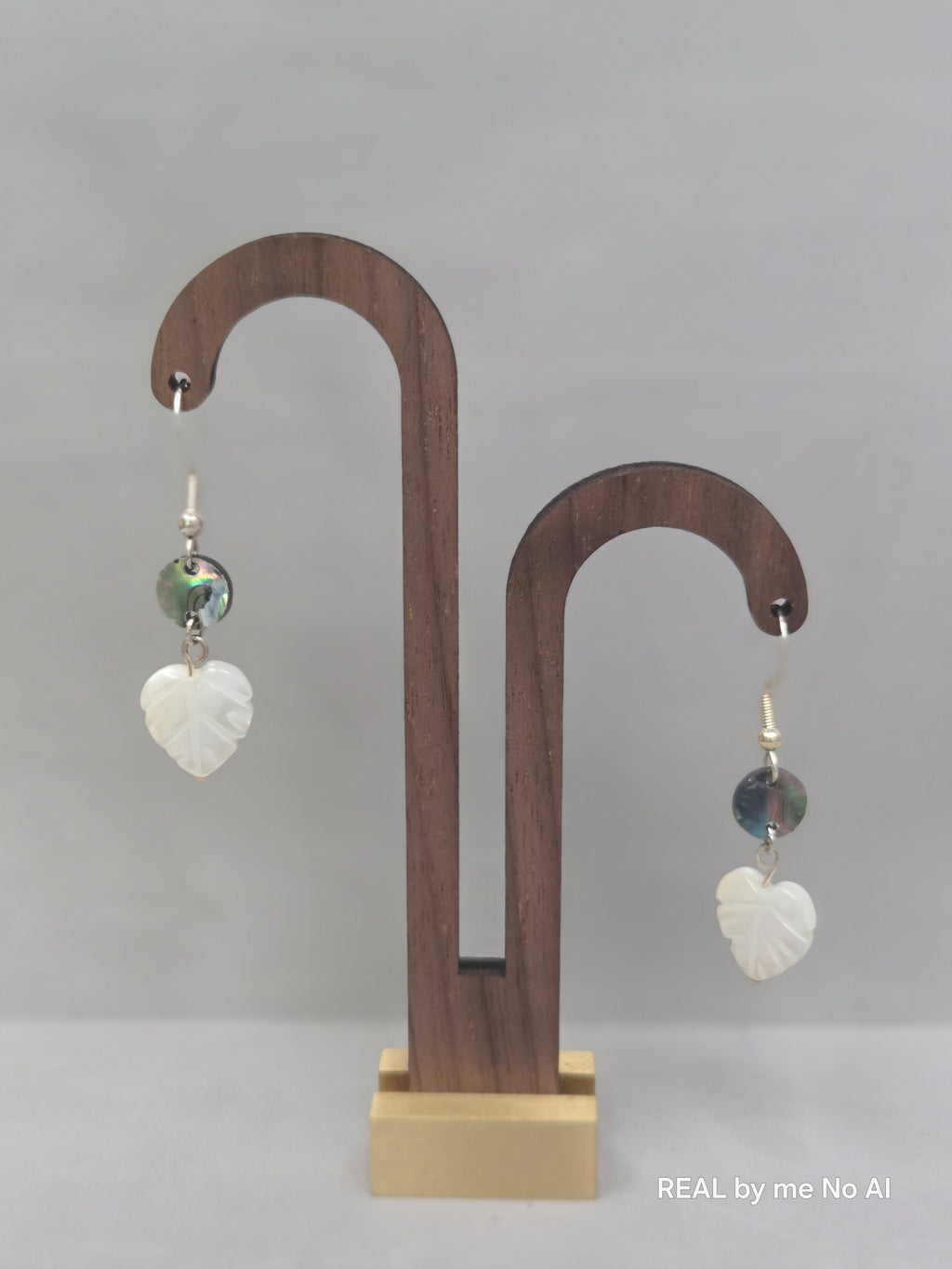 Abalone & Mother-of-Pearl Leaf Earrings
