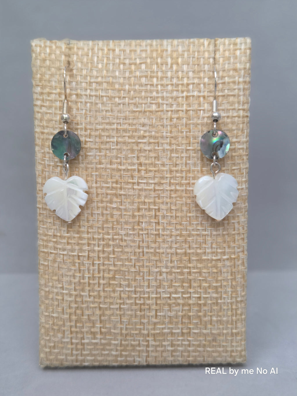 Abalone & Mother-of-Pearl Leaf Earrings
